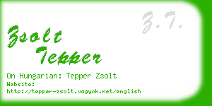 zsolt tepper business card